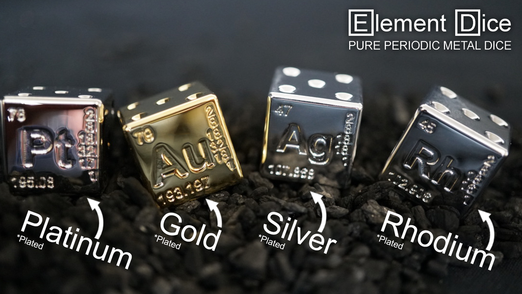 Element Dice 2: Precious Metal Plated (Gold, Silver, Pt, Rh)