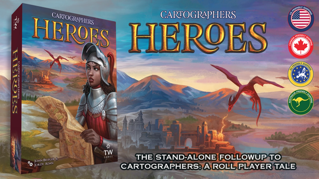 Cartographers Heroes + 3 Map Pack Expansions