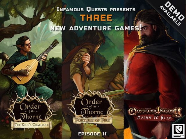 "Order of the Thorne" & "Roehm To Ruin" by Infamous Quests