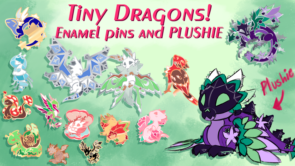 The Tiny Dragons Among Us - Enamel Pin set