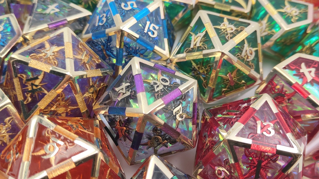 The Revenge: Pirate Resin Filled and Hollow Dice