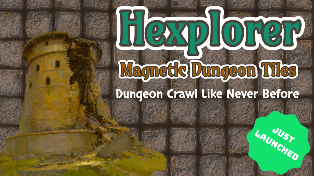 Hexplorer: Magnetic Dungeon Tiles for 5e and Other TTRPGs