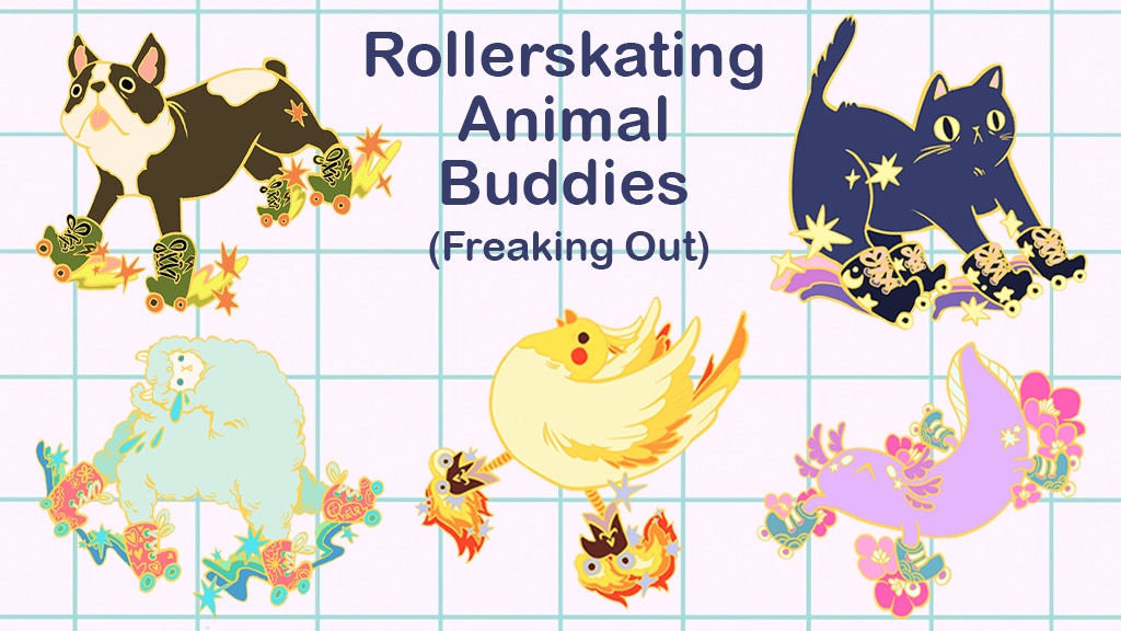 Rollerskating Animal Buddies