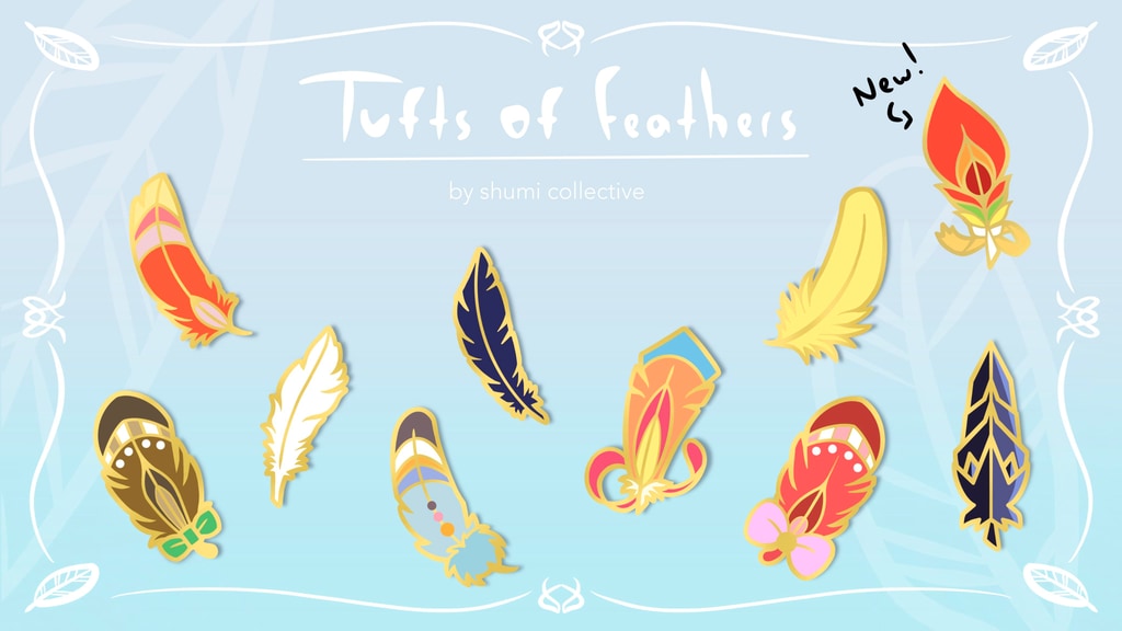 Tufts of Feathers Enamel Pins