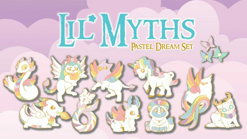 Lil' Myths Pastel Dream - Hard Enamel Pin Set