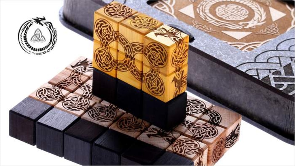 Node Dice Puzzle - Celtic Dragon Ouroboros