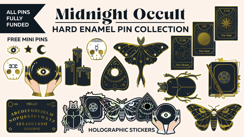Midnight Occult Hard Enamel Pin Collection