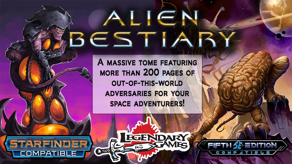 Alien Bestiary for 5E, Starfinder, and Pathfinder RPG