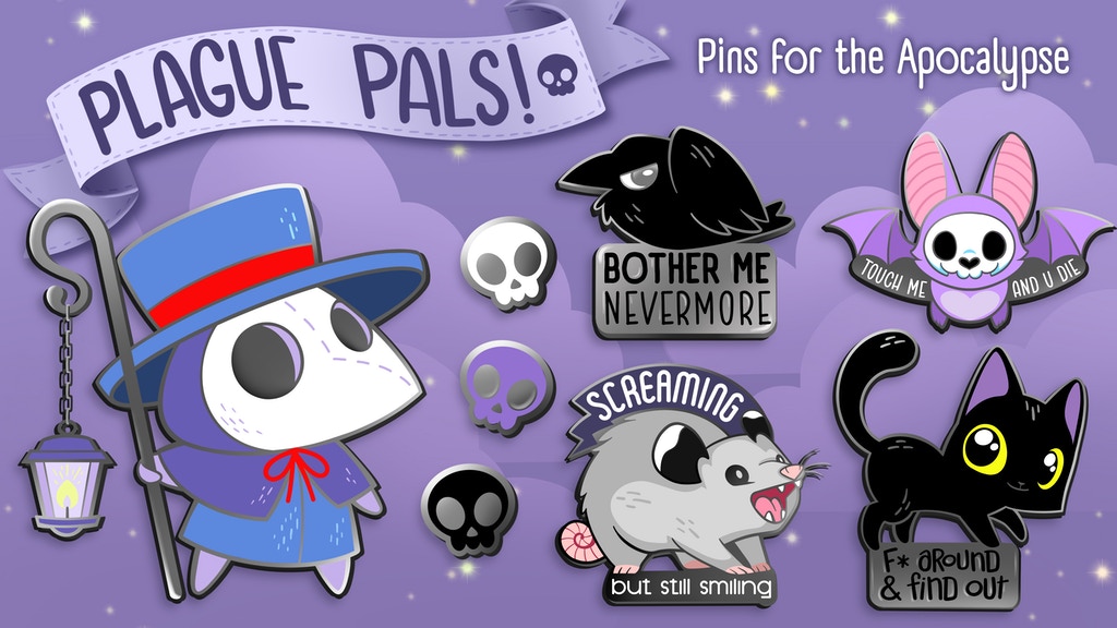 Plague Pals! Enamel pins and more