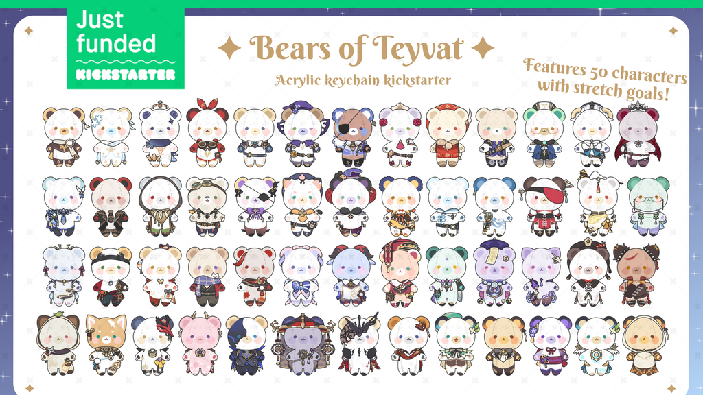 Bears of Teyvat 🧸 Genshin Impact Bears Acrylic Charms