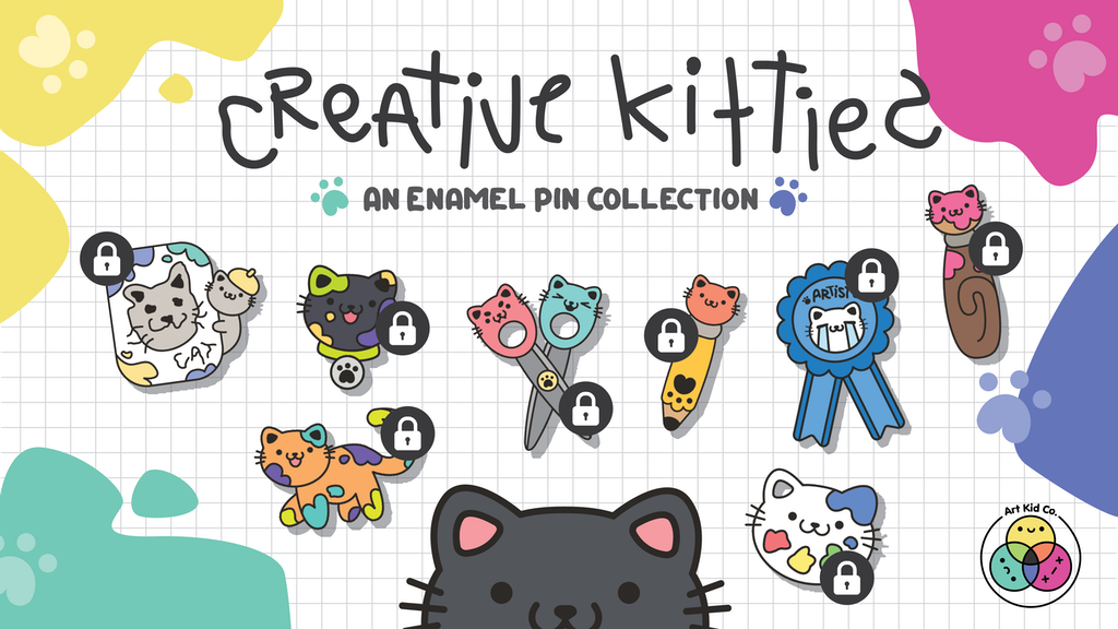 Creative Kitties: Enamel Pin Collection