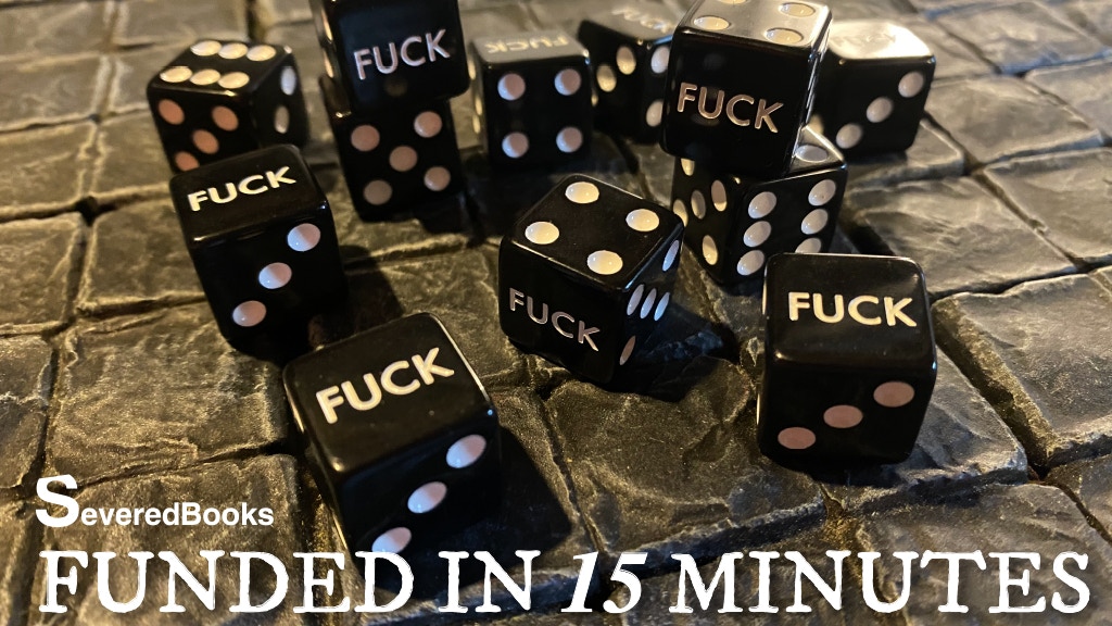 FUCK D6 - Six-sided pip (dot) dice with FUCK instead of 1