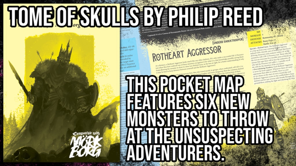 Tome of Skulls, a third-party work for the Mörk Borg RPG