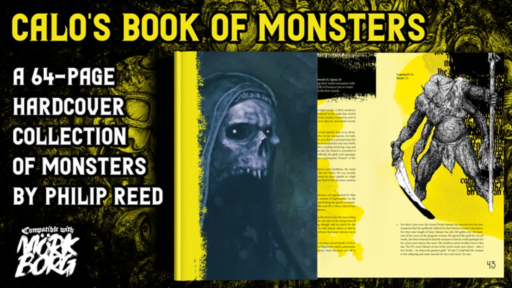 Calo's Book of Monsters, a Third-Party Mörk Borg Book