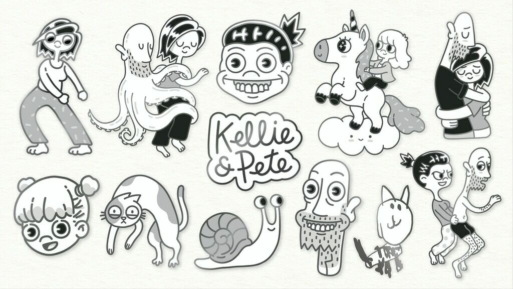 Kellie & Pete Enamel Pins