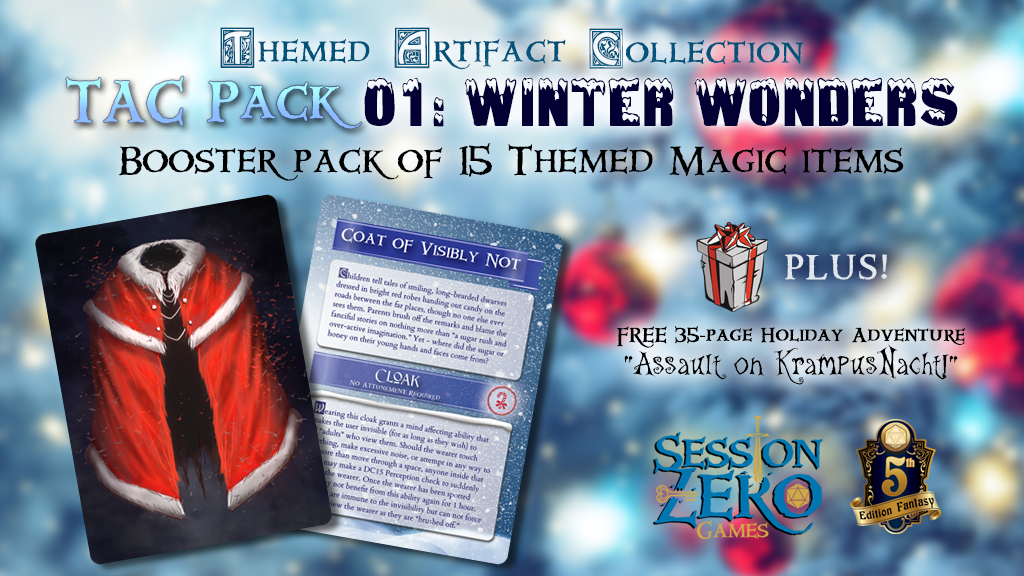 TAC Pack: Winter Wonders - 5E Themed Magic Item Booster Pack