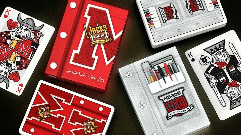 NERDS VS. JOCKS PLAYING CARDS
