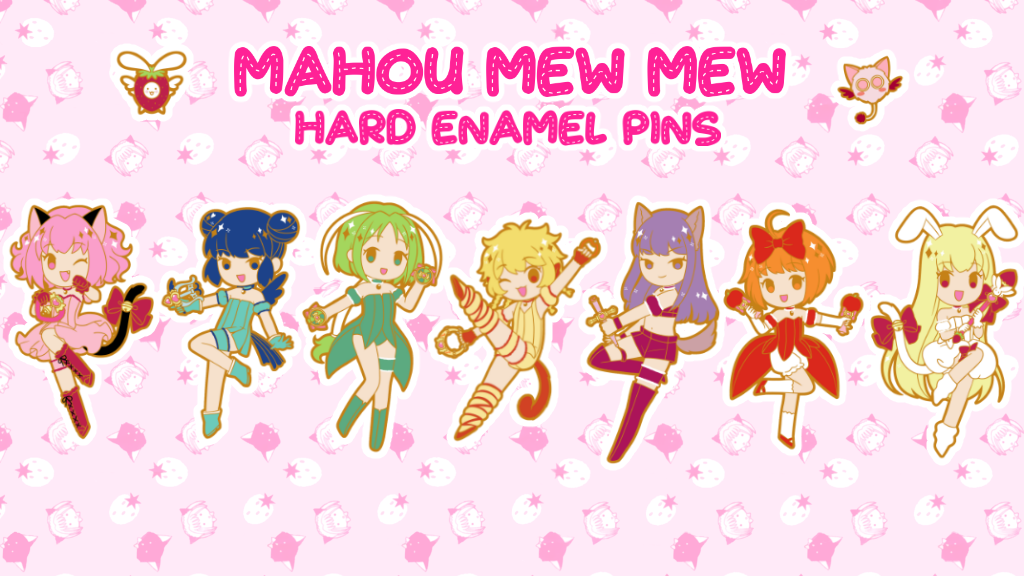 Mahou Mew Mew Enamel Pins