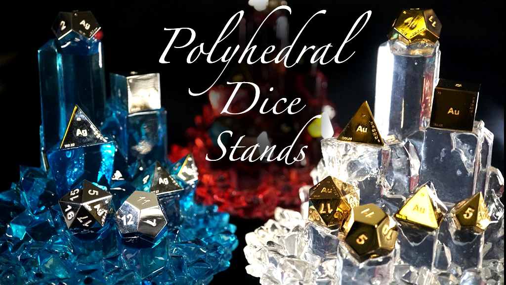 Crystal Ice: Polyhedral Dice Stands