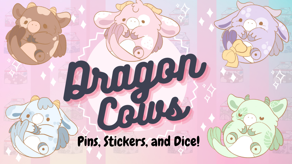 Dragon Cows Enamel Pin Series