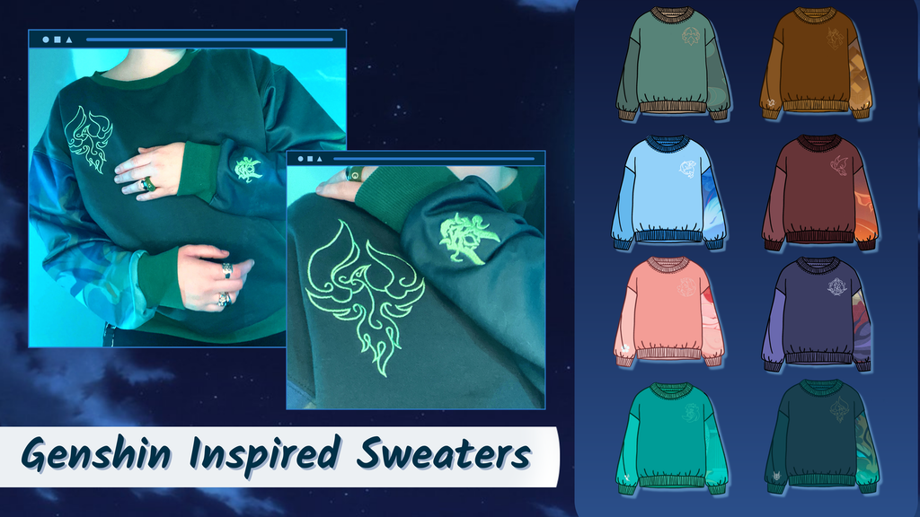 Genshin Impact Crewnecks