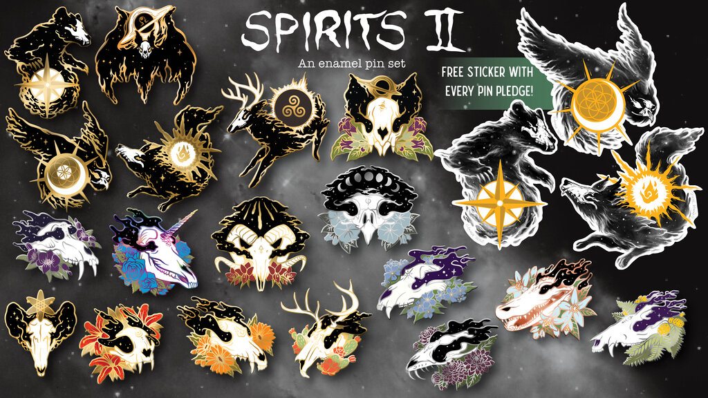 Spirits 2: An Enamel Pin Set