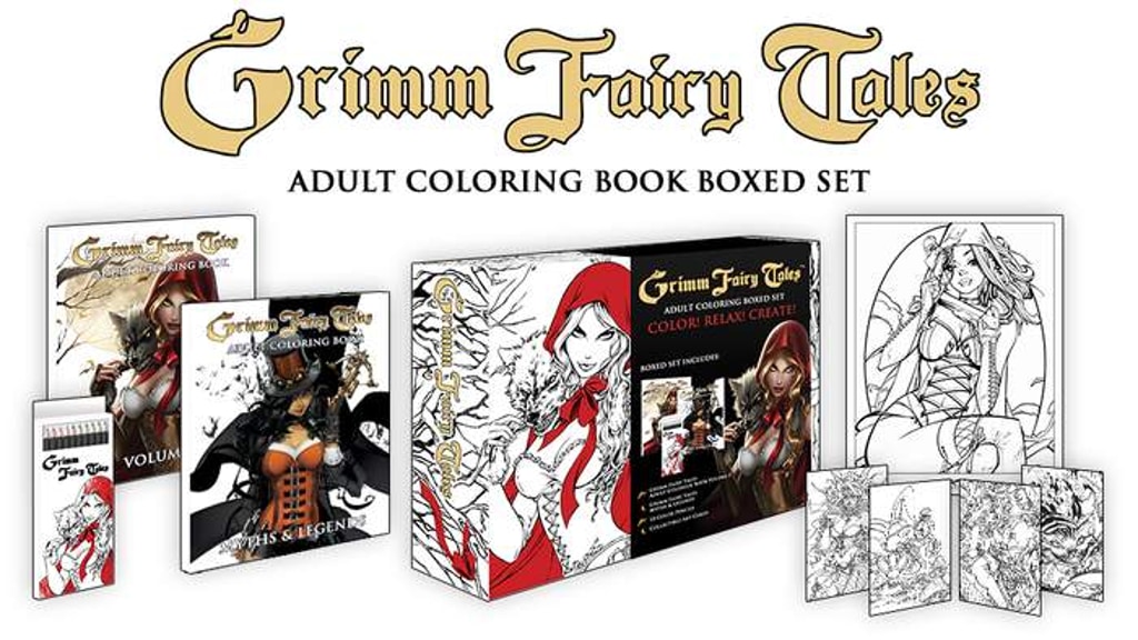 Grimm Fairy Tales Coloring Book Boxed Set