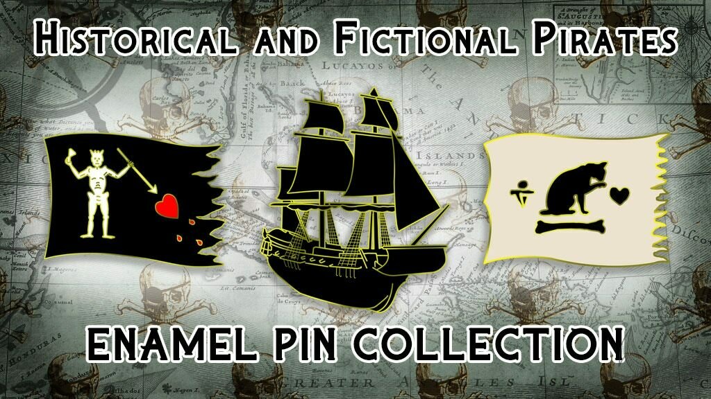 Historical and Fictional Pirates: Enamel Pin Collection