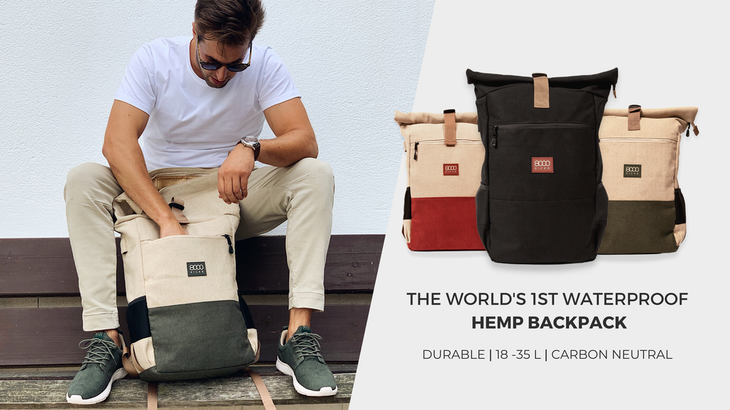 8000Kicks | The 1st waterproof HEMP backpacks