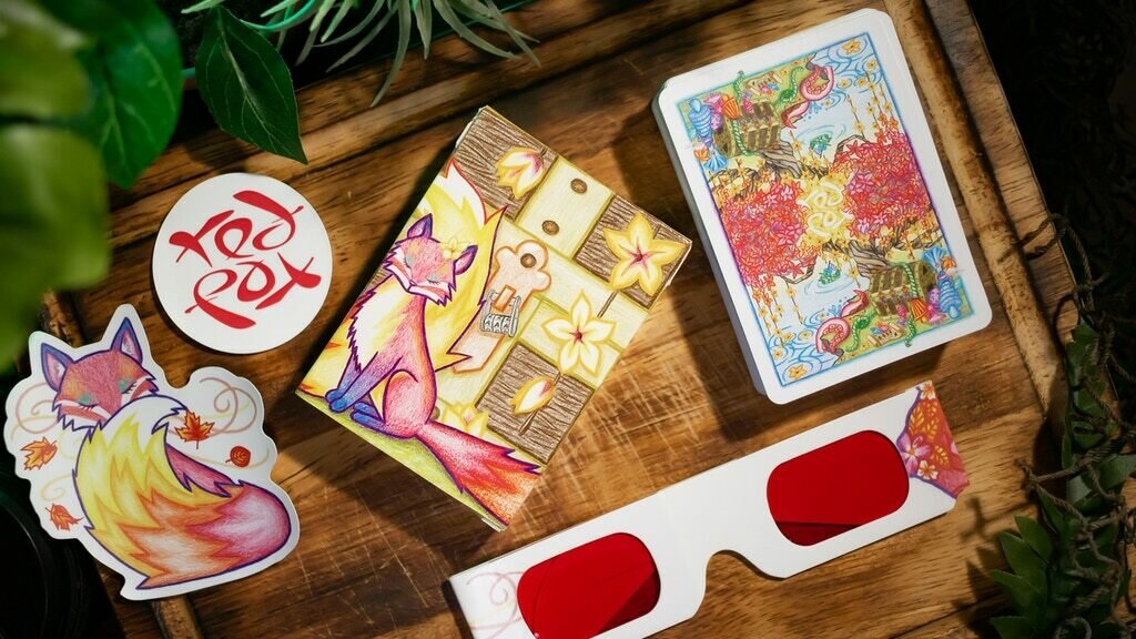 Red Fox Playing Cards Enchantment Puzzle Deck