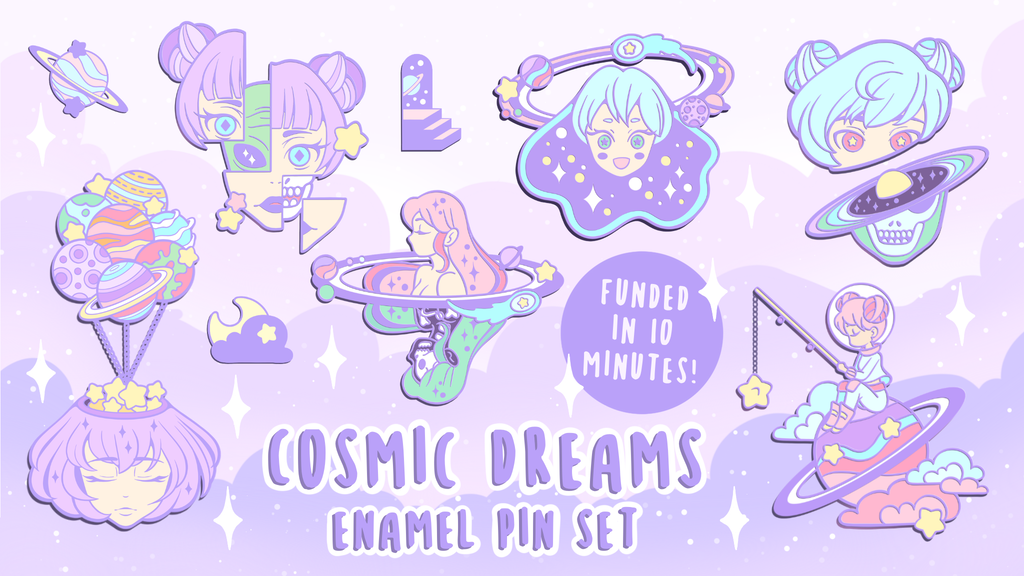 Cosmic Dreams Enamel Pin Collection