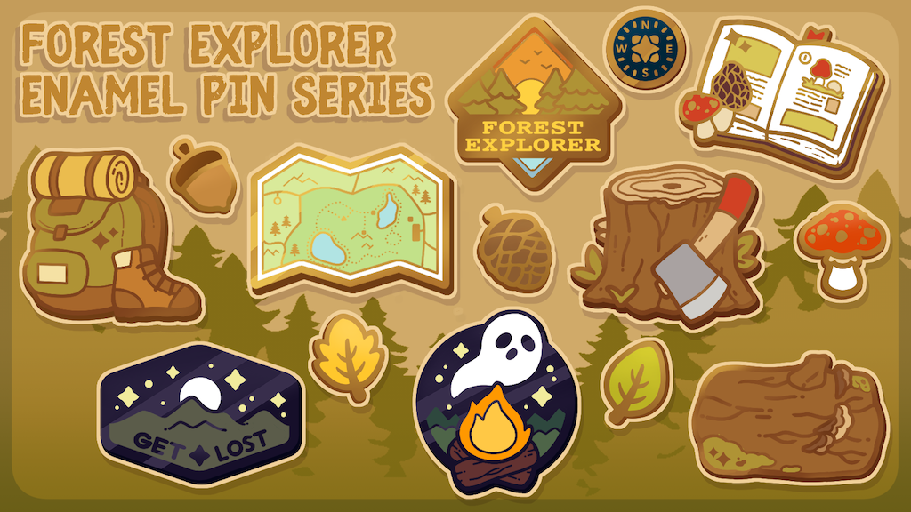 Forest Explorer Enamel Pin Series