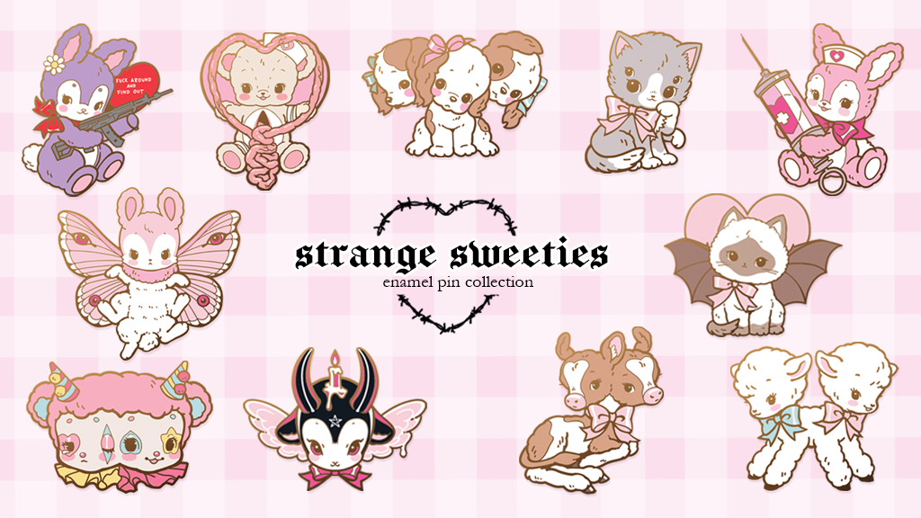 Strange Sweeties ~ enamel pin collection