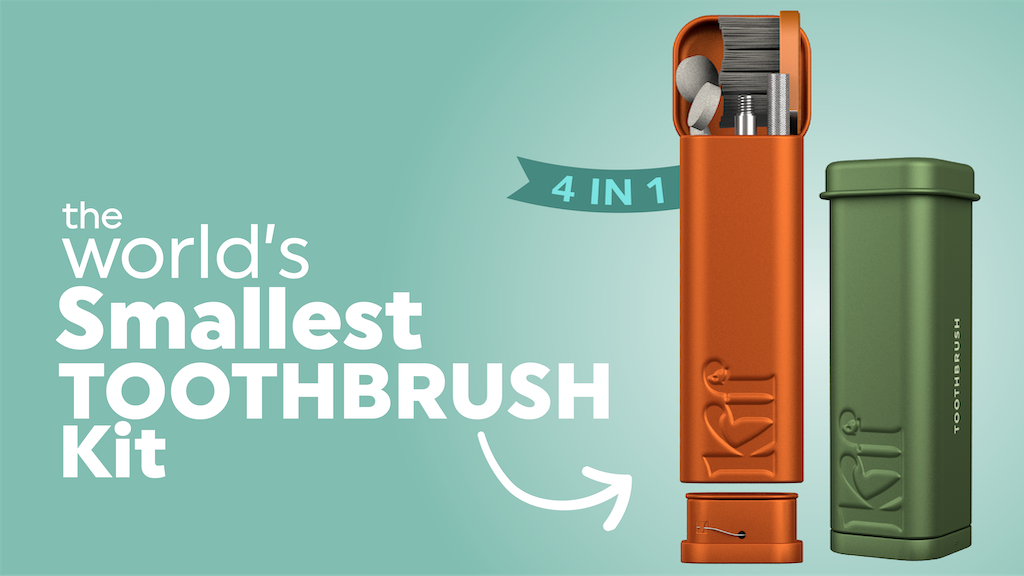 KIF | Pocket-Sized Titanium Toothbrush Kit For On-The-Go