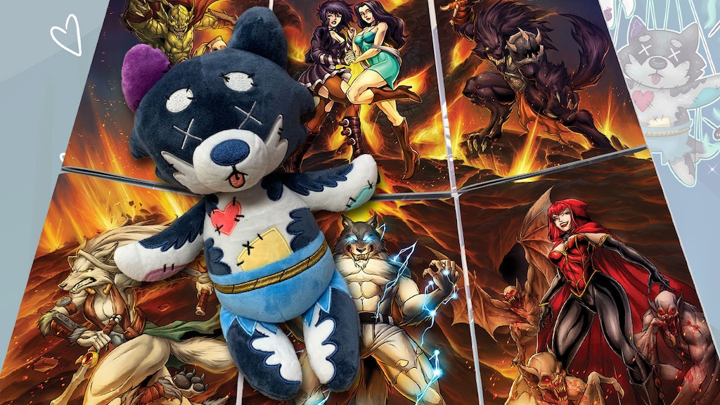 Night Wolf Voodoo Doll 12" Plushie & 6 New Connecting Covers