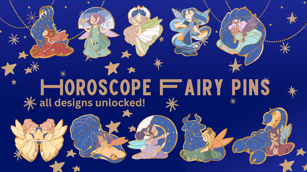 Fairies of the Zodiac Enamel Pins