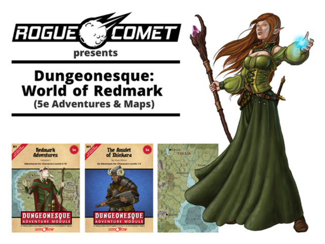 Dungeonesque: World of Redmark (5e Adventures & Maps)