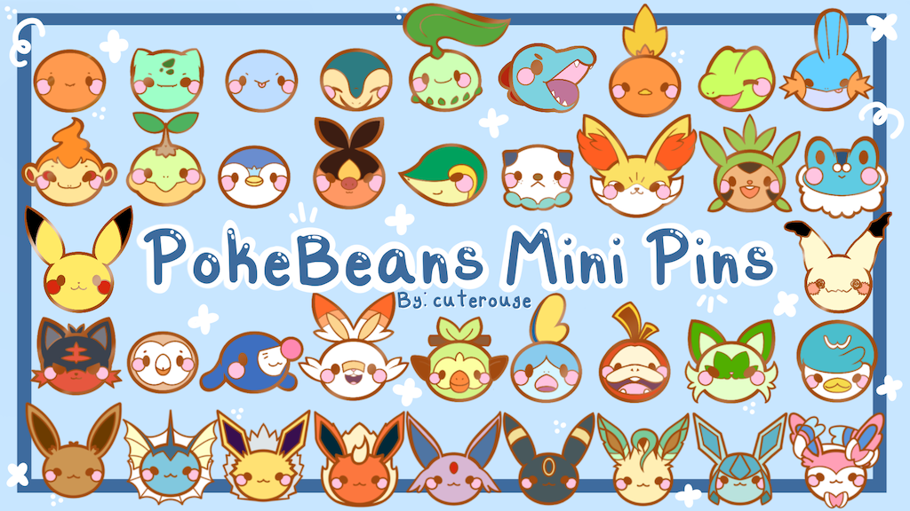 Pokémon Beans Mini Pin Collection