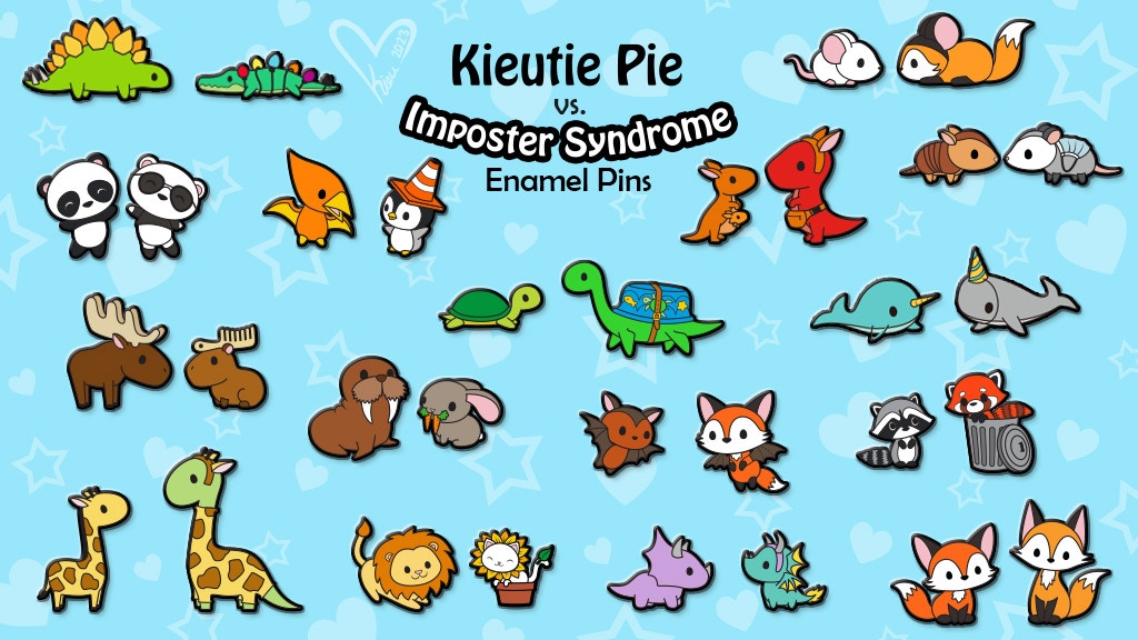 Kieutie Pie vs. Imposter Syndrome - Enamel Pins