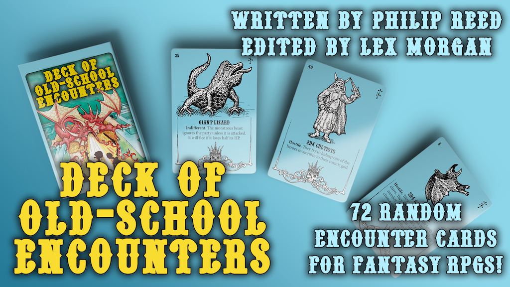 Deck of Old-School Encounters, Systemless Fantasy RPG Cards