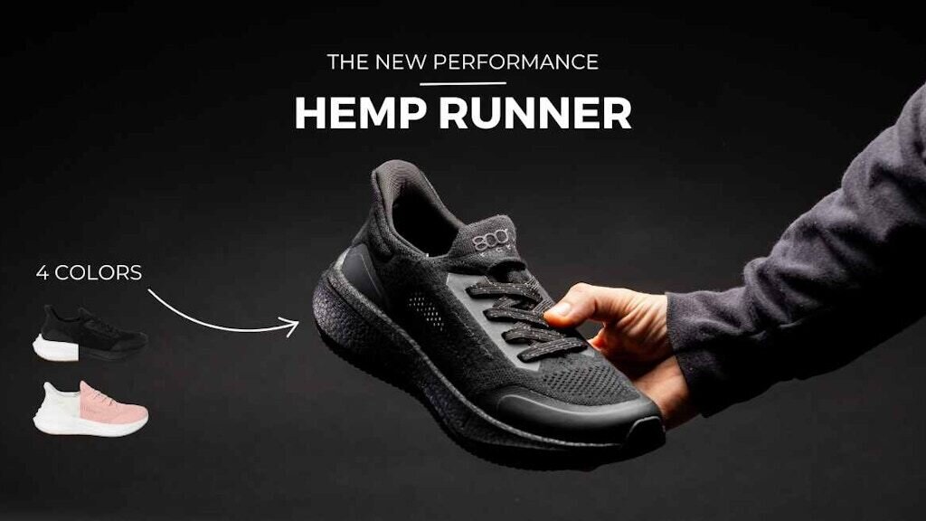 The performance HEMP running shoes with a speed board