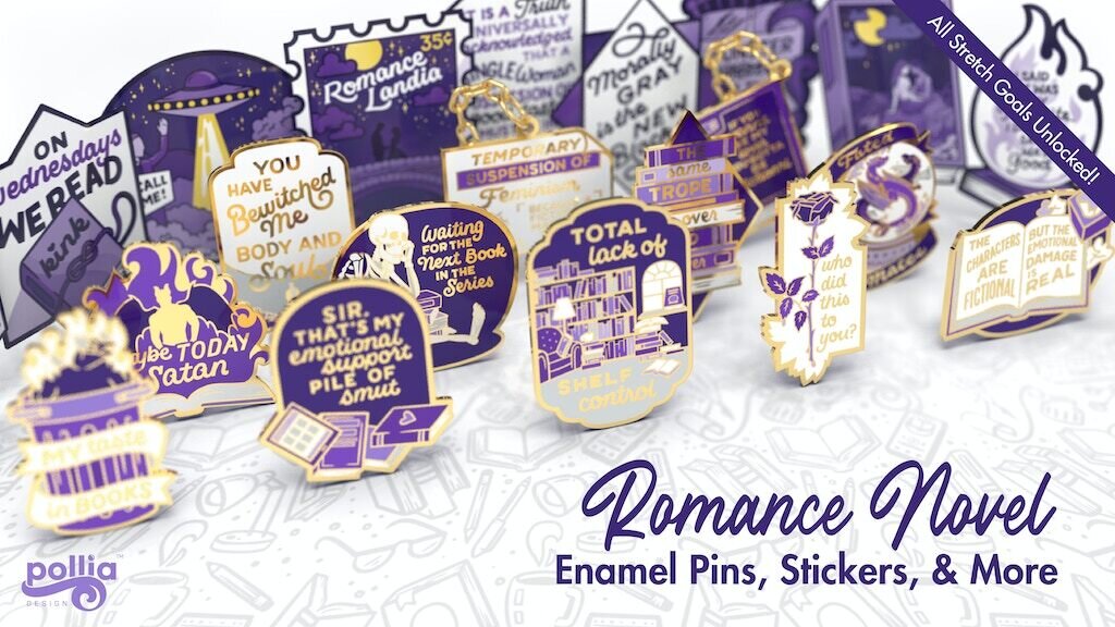 Romancelandia Enamel Pins
