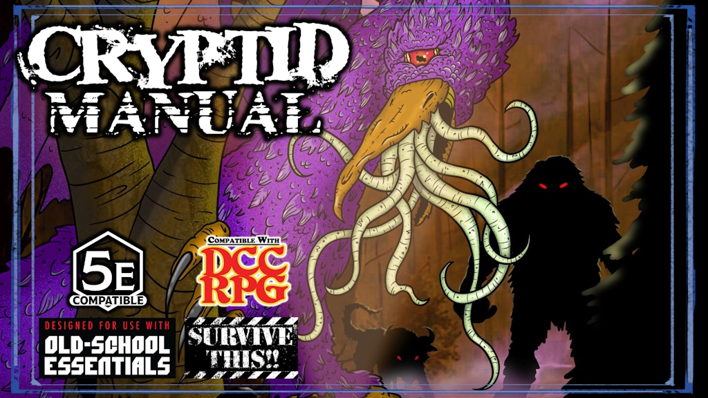 The Cryptid Manual - An Unusual Creatures RPG Monster Manual