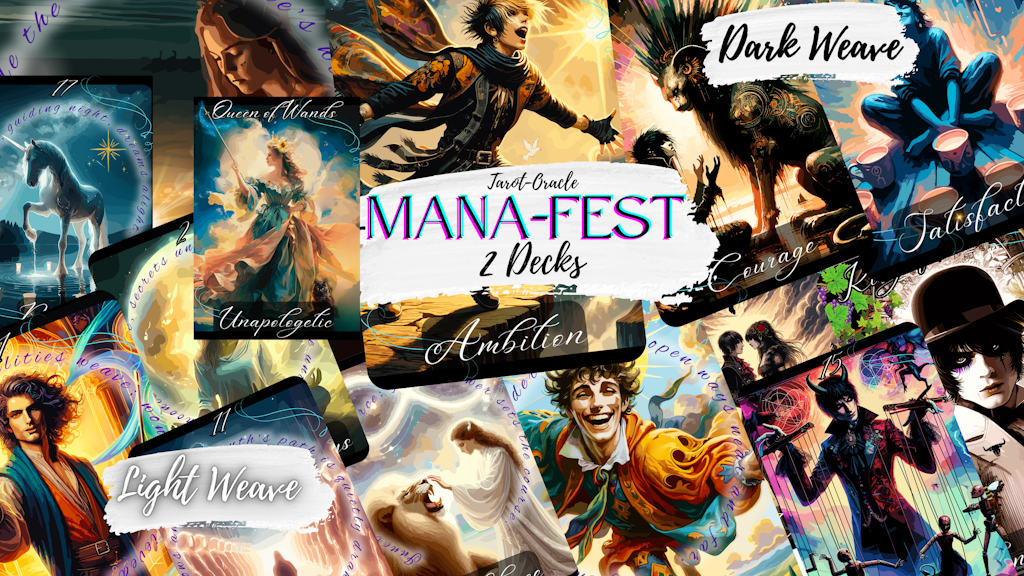 MANA-FEST Tarot Oracle: 2 Decks- Light Weave and Dark Weave