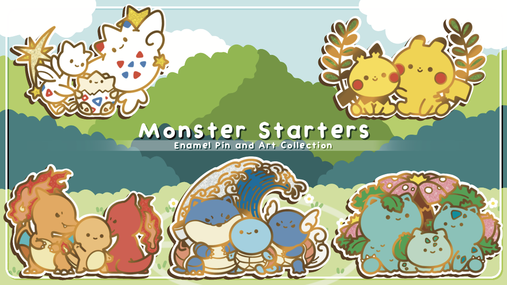 Monster Starters - Enamel Pin Collection
