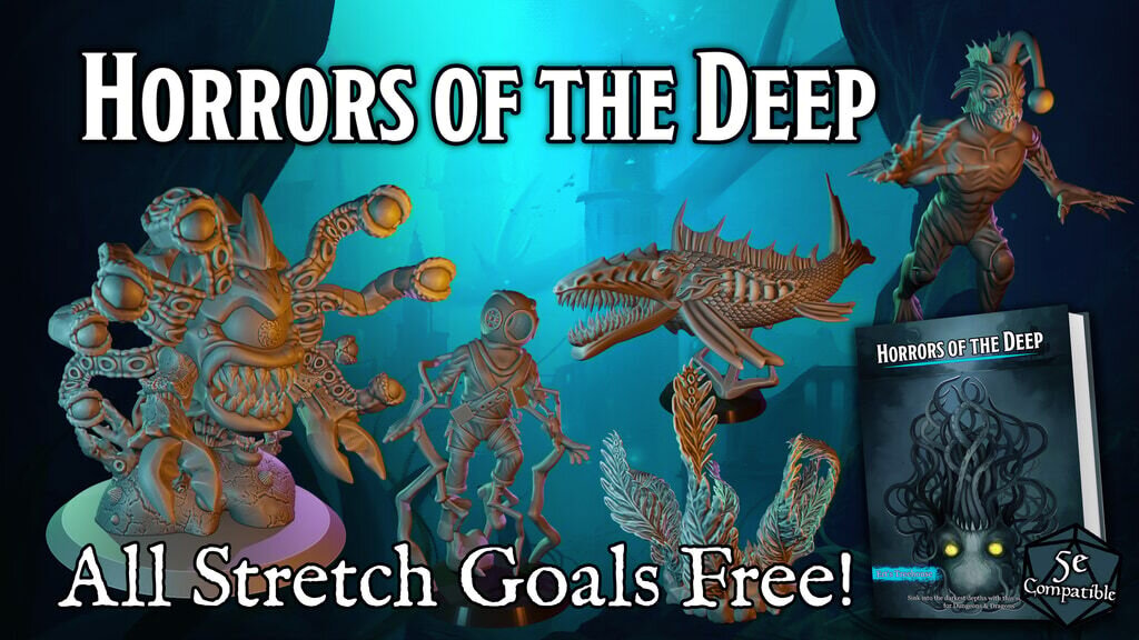 Horrors of the Deep: 3D Printable Miniatures for DnD