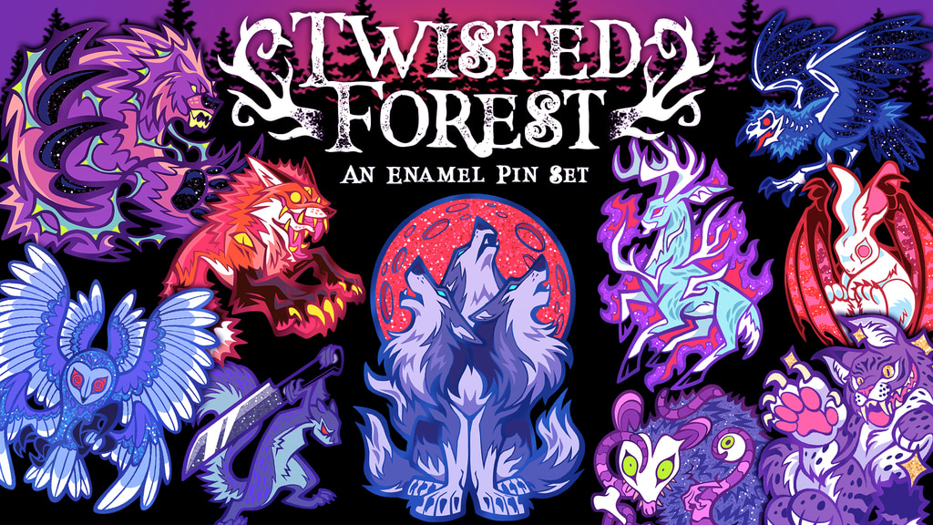 Twisted Forest: An Enamel Pin Set