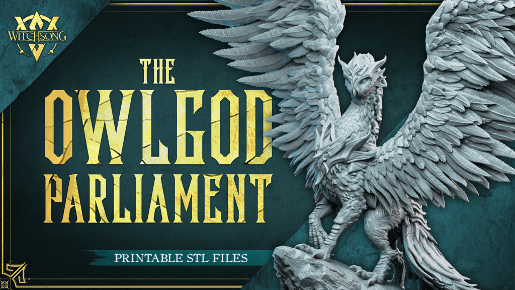 The Owlgod Parliament - Printable STL Miniatures