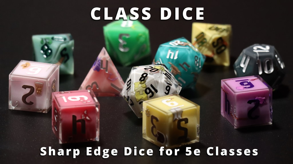 'Class Dice' | Pastel Sharp Edge Dice Sets
