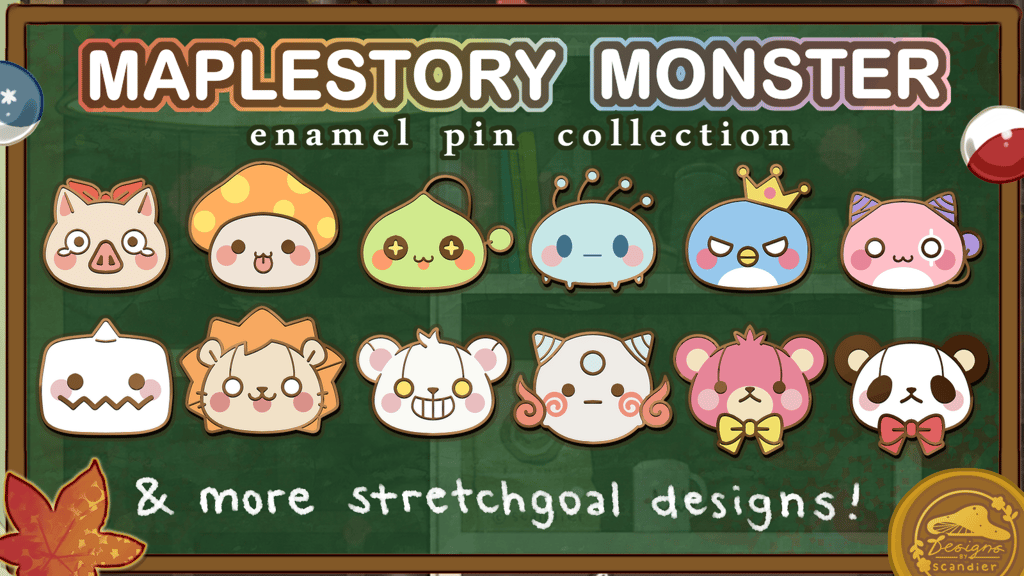 MapleStory Monster Enamel Pins